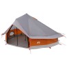 Tente Tipi Gris et orange 700 x 700 x 395 cm Polyester et Acier 640288640288