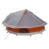 Tente Tipi Gris et orange 700 x 700 x 395 cm Polyester et Acier 640288640288
