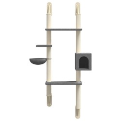 Arbre à chat mural avec griffoir gris foncé 180 cm 640289640289