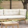 Unité de canapé d'angle Acacia Clair et Blanc Crème 640295640295