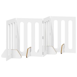 Clôture pliable pour animaux 4 pcs Blanc Brillant 640296640296