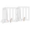 Clôture pliable pour animaux 4 pcs Blanc Brillant 640296640296