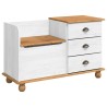 Banc de rangement avec tiroir ASKIM Blanc 100 x 39 x 62 cm 640299640299