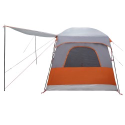 Tente familiale Gris et orange 380 x 260 x 190 cm Polyester 640302640302