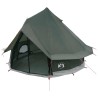 Tente Tipi avec toit Vert armée 250 x 250 cm Polyester et Acier 640306640306