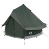 Tente Tipi avec toit Vert armée 250 x 250 cm Polyester et Acier 640306640306