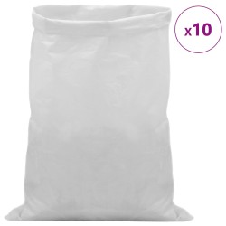 Sacs tissés 10 pcs Blanc 50 x 80 cm PP 640311640311