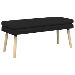 Banc à double couche Noir 110 x 40 x 47 cm Tissu 640320640320