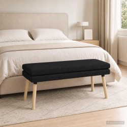 Banc à double couche Noir 110 x 40 x 47 cm Tissu 640320640320