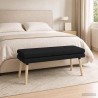 Banc à double couche Noir 110 x 40 x 47 cm Tissu 640320640320