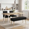 Banc à double couche Noir 110 x 40 x 47 cm Tissu 640320640320