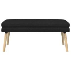 Banc à double couche Noir 110 x 40 x 47 cm Tissu 640320640320