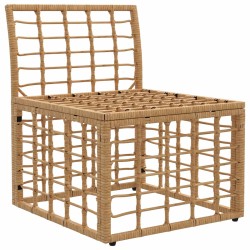 Unité de canapé sans accoudoir modulable pour extérieur Naturel 640321640321