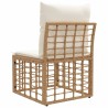Unité de canapé sans accoudoir modulable pour extérieur Naturel 640321640321