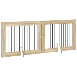 Porte de chien pliable avec supports 2 pcs Chêne Sonoma 640331640331