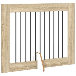 Porte de chien pliable avec supports 2 pcs Chêne Sonoma 640331640331