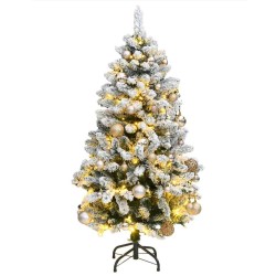 Sapin de Noël artificiel articulé 150 LED et boules 150 cm 640339640339