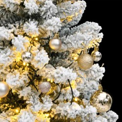 Sapin de Noël artificiel articulé 150 LED et boules 150 cm 640339640339
