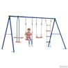Ensemble de balançoires d'extérieur Multicolore Acier et PE 640340640340