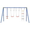Ensemble de balançoires d'extérieur Multicolore Acier et PE 640340640340