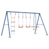 Ensemble de balançoires d'extérieur Multicolore Acier et PE 640340640340