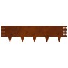 Bordure de Pelouse 30 pcs 100 x 25 cm Acier Rouillé 640346640346