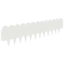 Bordure de Pelouse 10 pcs 103 x 25 cm Acier Blanc 640348640348