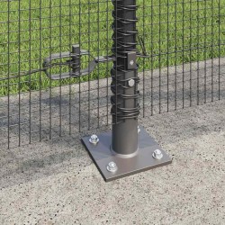 Clôture en fil soudé avec base en béton 25 x 1,2 m Gris Maille 640349640349