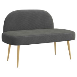 Banc rembourré avec dossier Gris foncé 110 x 60 x 76 cm 640350640350
