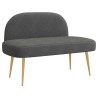 Banc rembourré avec dossier Gris foncé 110 x 60 x 76 cm 640350640350