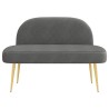 Banc rembourré avec dossier Gris foncé 110 x 60 x 76 cm 640350640350