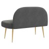 Banc rembourré avec dossier Gris foncé 110 x 60 x 76 cm 640350640350