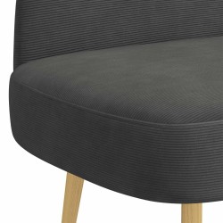 Banc rembourré avec dossier Gris foncé 110 x 60 x 76 cm 640350640350