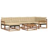 Ensemble de canapés d'extérieur 19 pcs Naturel et Beige 640358640358
