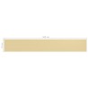 Écran de balcon Beige 75x500 cm PEHD 640359640359