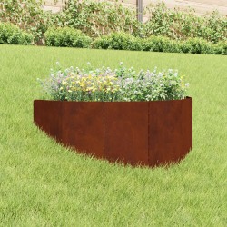 Bordure de Pelouse 100 x 45 cm Acier Rouillé 640362640362