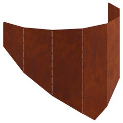 Bordure de Pelouse 100 x 45 cm Acier Rouillé 640362640362