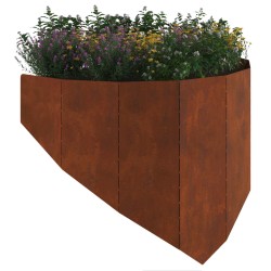 Bordure de Pelouse 100 x 45 cm Acier Rouillé 640362640362