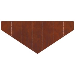 Bordure de Pelouse 100 x 45 cm Acier Rouillé 640362640362