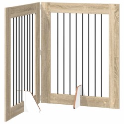 Porte de chien pliable avec supports 2 pcs Chêne Sonoma 640363640363