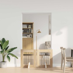 Porte de chien pliable avec supports 2 pcs Chêne Sonoma 640365640365