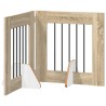 Porte de chien pliable avec supports 2 pcs Chêne Sonoma 640365640365
