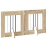 Porte de chien pliable avec supports 2 pcs Chêne Sonoma 640365640365