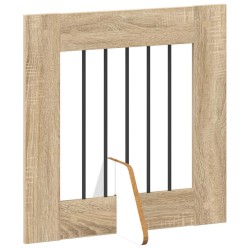 Porte de chien pliable avec supports 2 pcs Chêne Sonoma 640365640365