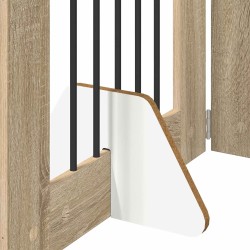 Porte de chien pliable avec supports 2 pcs Chêne Sonoma 640365640365