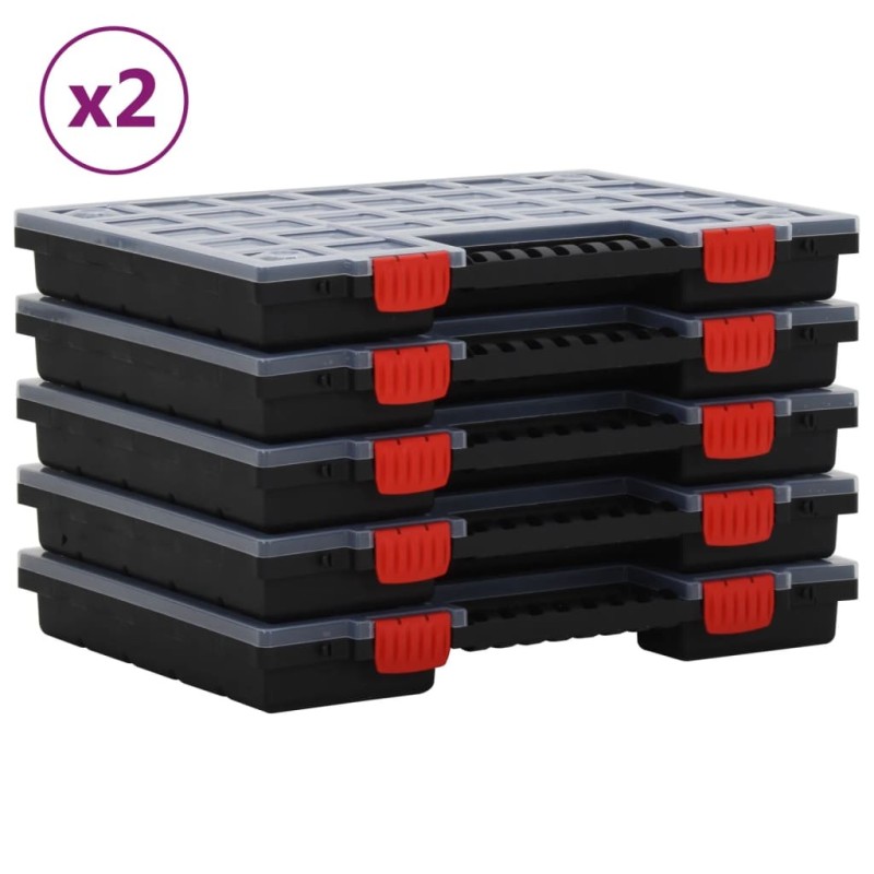 Boîtes d'assortiment 10 pcs 40x30x5 cm Polypropylène 640368640368