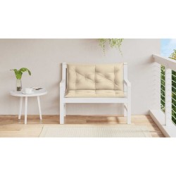 Coussin de banc de jardin beige 100x(50+50)x7 cm tissu oxford 640369640369