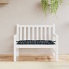 Coussin de banc de jardin carreaux noir 110x50x7 cm tissu 640370640370