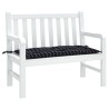 Coussin de banc de jardin carreaux noir 110x50x7 cm tissu 640370640370