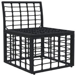 Unité de canapé sans accoudoir modulable pour extérieur Noir 640373640373